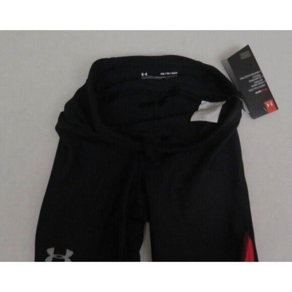 Under Armour 1351181 Women's Sz XS Black/Versa Red Mileage Colorblock Capris - Picture 5 of 5